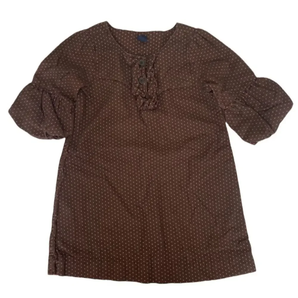 Baby Gap Lot of 2 Brown Dress Blue Long Sleeve Shirt Sz 4